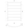 Рушникосушарка UNIO LD W 700-500-7 BLK Драбинка Дуга вода чорна