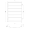 Рушникосушарка UNIO LD EL 700-500-7 BLK Драбинка Дуга електро чорна