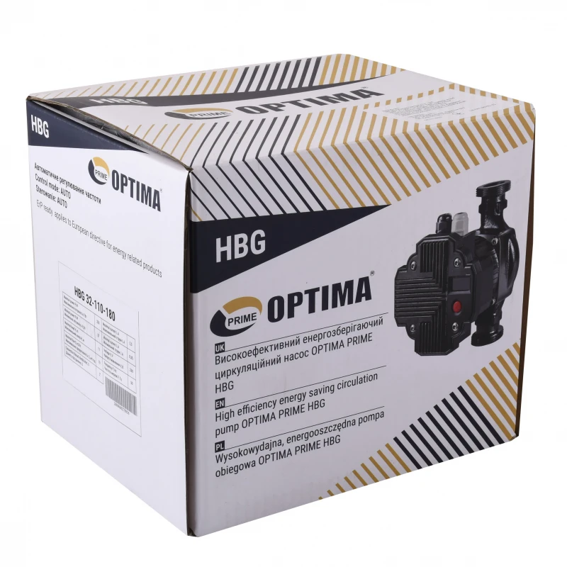 Насос циркуляційний енергоощадний Optima PRIME HBG 32-110AUTO 180мм