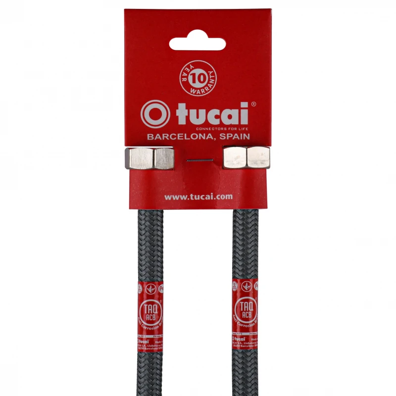 Шланг для змішувача TUCAI М10х1/2″ 1,0м АНТИКОРОЗІЯ TAQ GRIF AСB 206223 ПАРА