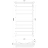 Рушникосушарка UNIO Zp W 1000-500-10 Зета з полицею вода