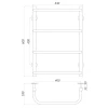 Рушникосушарка UNIO LS W 600-400-4 Драбинка Скоба вода