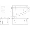 VIRGO MAX Ванна 150x90 права