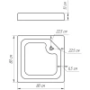 Душевой поддон квадратный LUBAWA SL80F (SL80) BRAVO (1уп.)