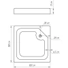 Душевой поддон квадратный LUBAWA SL100F (SL100) BRAVO (1уп.)