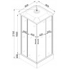 Душовий бокс квадратний NIDA L90FFS BRAVO (4уп.)