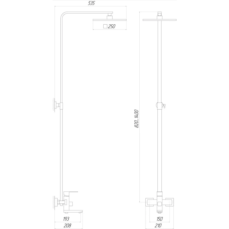 Душова система Globus Lux SICILIA VAN-SBQ-SH-02