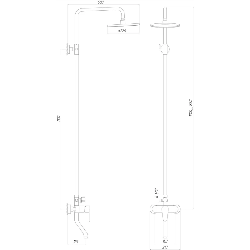 Душова система DOMINO TORINO KIT-VAN-DS0034