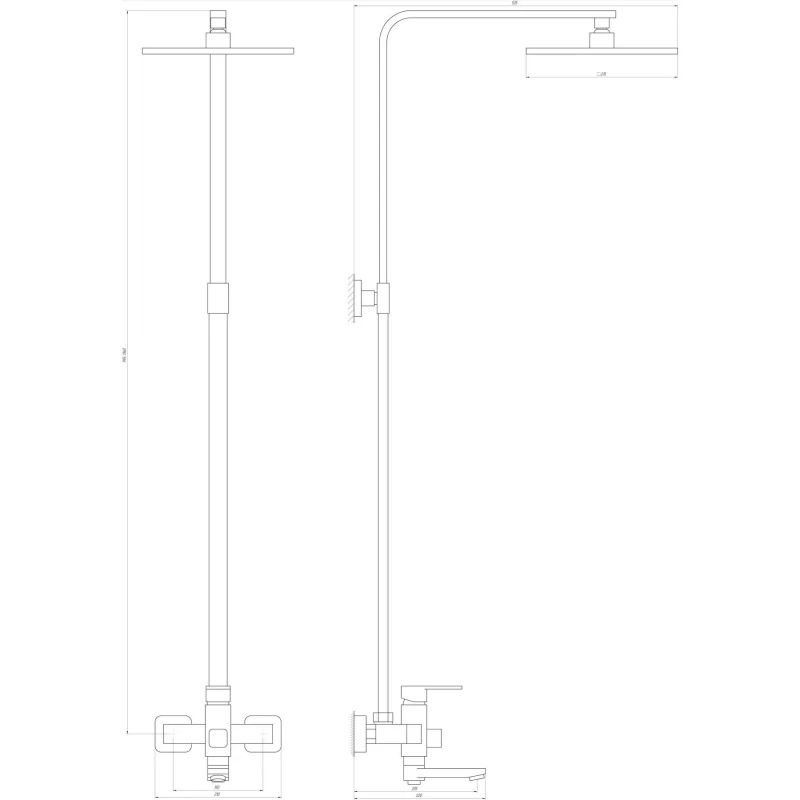 Душова система Globus Lux MILANO VAN-GLM-0026-10-BB