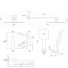 Душова система Globus Lux SMART GLM-305N-BB вбудована на три споживача,поворот. вилив,Чорний мат