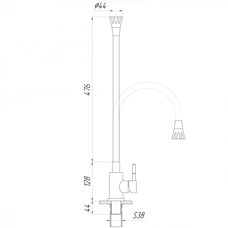 Змішувач для кухні Globus Lux Alpen SBT1-203SA-B01