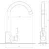 Змішувач для кухні Globus Lux ALPEN SBT1-203S-GP