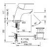 Змішувач для умивальника 139102-BM-TRES висота H-117 мм