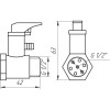 Клапан зворотній підривний 1/2″ HT159 з прапорцем