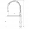 Змішувач для кухні TOPAZ SARDINIA TS-08401-H71 Гнучкий вилив на пружині, з душовою насадкою