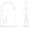 Змішувач для кухні Globus Lux LAZER GLLR-0203S-8-STSTEEL