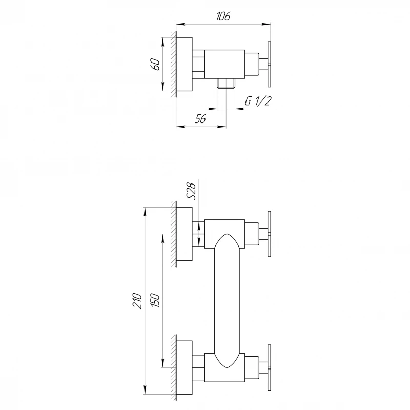 Смеситель для душа Globus Lux DUKAT-8 SD8-105