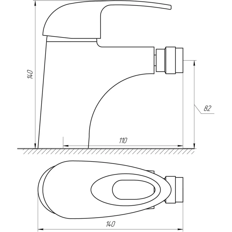 Смеситель для биде Globus Lux Smart GLSM-0106
