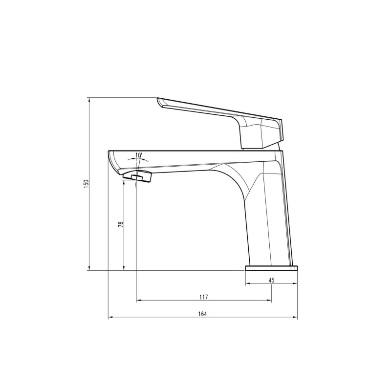 Змішувач для умивальника TOPAZ LEXI TL 21201-H57-BR