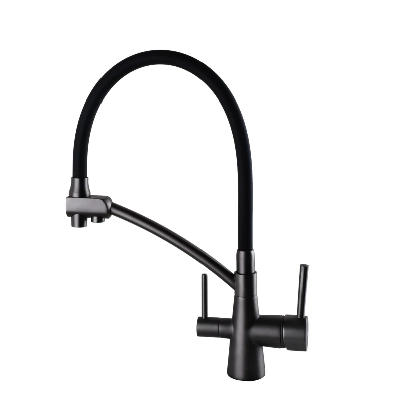Смеситель для кухни под осмос Globus Lux LAZER GLLR-0700-11-GRAPHITE