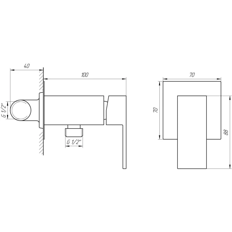 Змішувач гігієнічний Globus Lux Milano GLM-0-106MIX-Graphite
