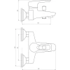 Смеситель для ванны Globus Lux SEVA GLSV-0102