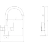 Смеситель для кухни под осмос Globus Lux LAZER GLLR-0999-10-BB