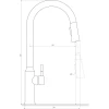 Змішувач для кухні Globus Lux ALPEN SBT1-2033-GP