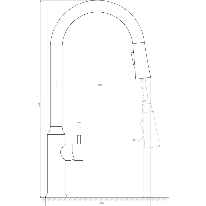 Змішувач для кухні Globus Lux ALPEN SBT1-2033-GP