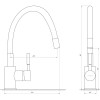 Змішувач для кухні Globus Lux LAZER GLLR-0203SW