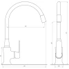 Смеситель для кухни Globus Lux Laguna GLA-0203SL-SB