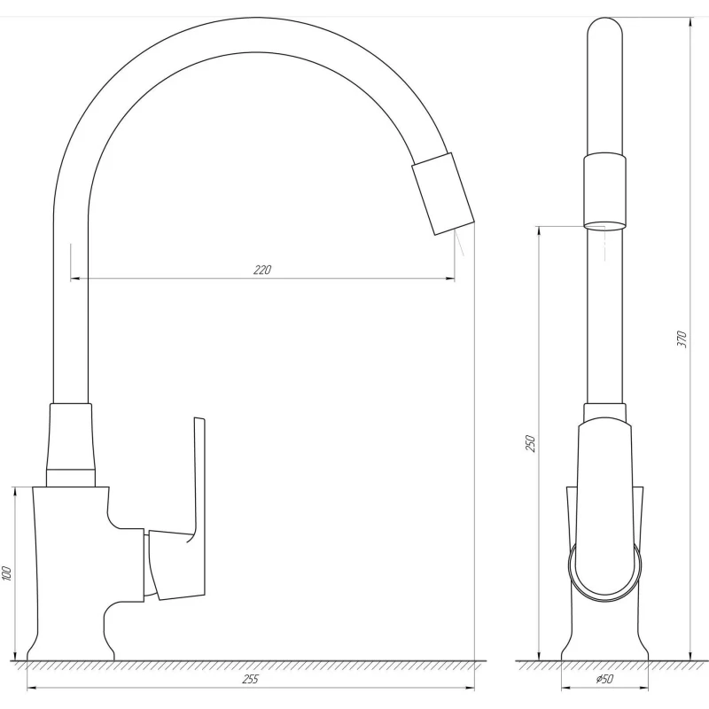 Смеситель для кухни Globus Lux Laguna GLA-0203SL-SB