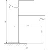 Змішувач для умивальника Globus Lux SICILIA SBQ-101-BB