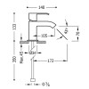 Змішувач для умивальника TRES CUADRO 10610302
