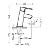 Змішувач для умивальника TRES LEX-TRES 181903 висота H-169 мм