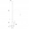 Змішувач для кухні DOMINO ELLIPSE DCC-203L-GRAY