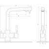 Змішувач для кухні під осмос Globus Lux LAZER GLLR-0888-1-ONIX