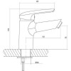 Змішувач для умивальника Cersanit AVEDO S951-143 з металевим донним клапаном