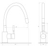 Змішувач для кухні Globus Lux LAZER GLLR-0203SB-10-BB