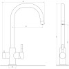 Змішувач для кухні під осмос Globus Lux ALPEN SUS-0333-1