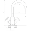 Смеситель для умывальника Globus Lux DUKAT SD4-101RS
