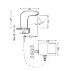 Змішувач сенсорний для умивальника TRES TRONIC 19290603 Hot/Cold з трансформатором 230V/6V