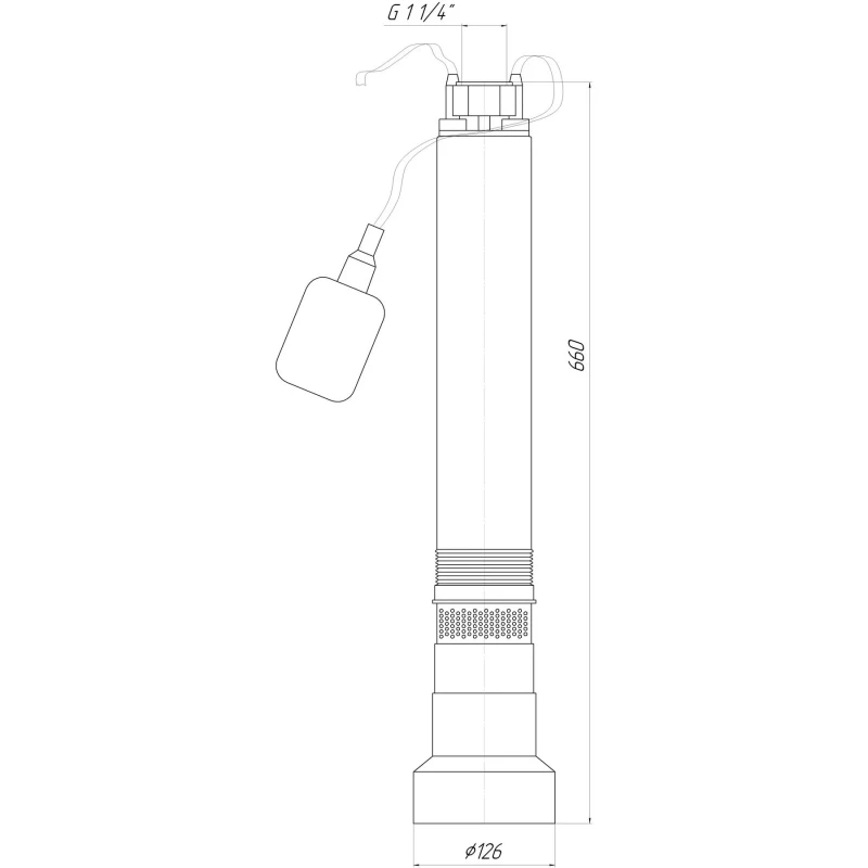 Насос колодязний OPTIMA OP 5,1 - 40/5 F 0,37 кВт, P max=0,45 кВт( з поплавком )