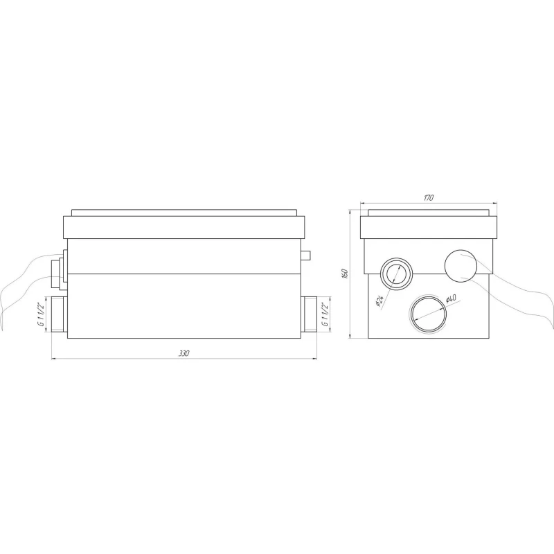 Канализационная установка VOLKS pumpe WC250