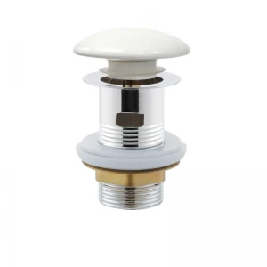 Донний клапан для раковини Mixxus POP-UP-08 WHITE 1 1/4'' автомат СLICK-СLACK з переливом (AC3564)