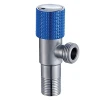 Кран для підключення сантехприладів Mixxus VAL-08-1/2x1/2 з нерж. сталі SUS304 (синій) (MI7097)