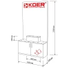 Koer Стенд виставковий для змушувачів (білий) H2300*1200*500 (ST1965)
