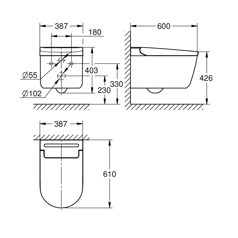 Унитаз-биде Grohe Sensia Pro настенный (36508SH0)