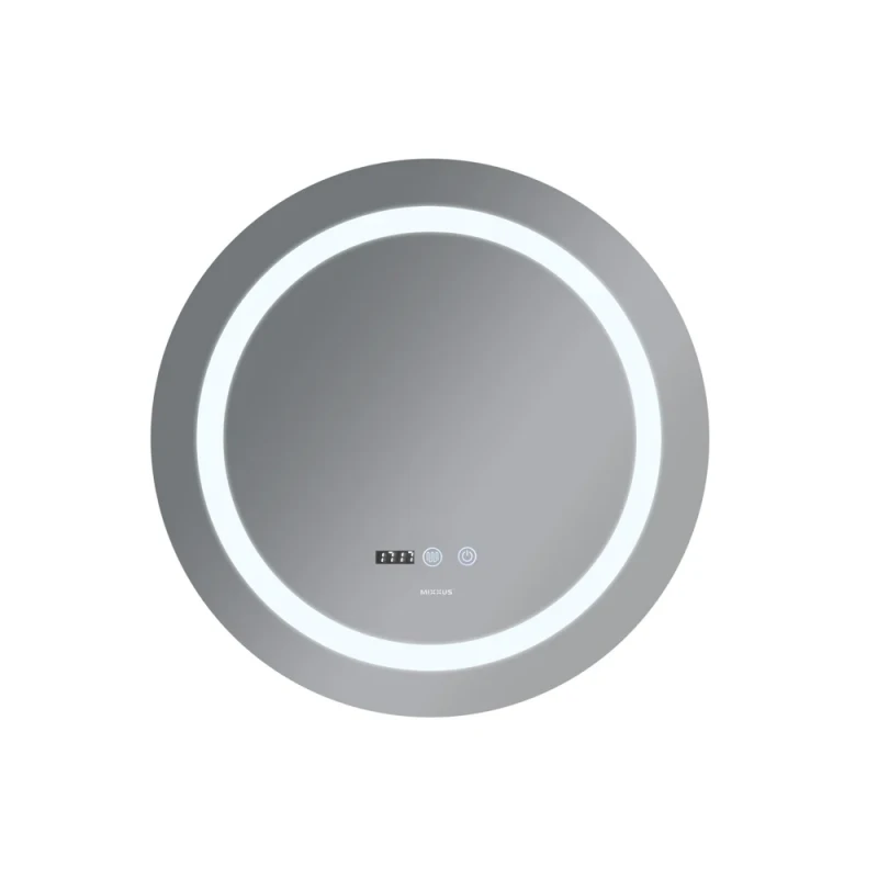 Дзеркало Mixxus PLAIN MC02-80-CASE з LED Touch, Anti-fog, димером, регулюванням яскравості, годинником (MI7158)