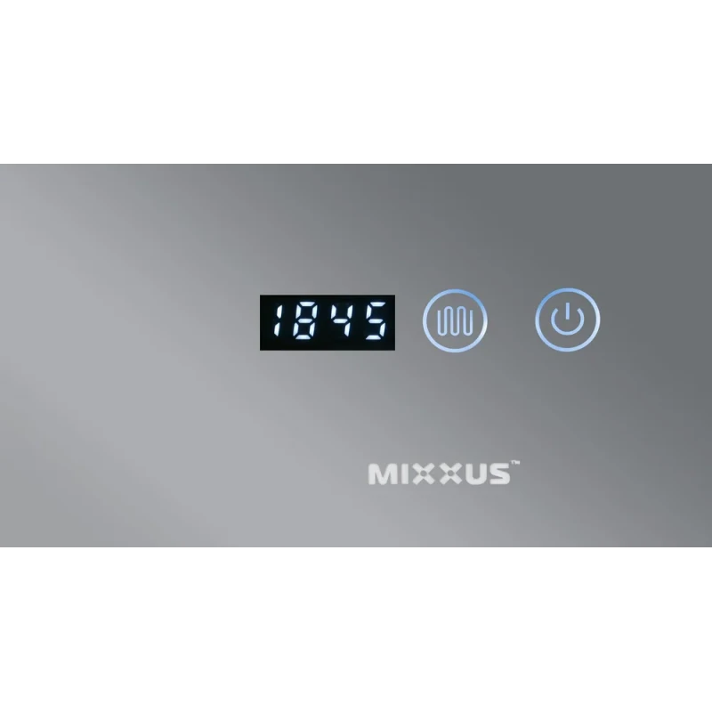 Дзеркало Mixxus HARD MR06-60x80-CASE з LED Touch, Anti-fog, димером, регулюванням яскравості, годинником (MI7157)